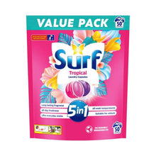 SURF LAUNDRY LIQUID CAPSULES TROPICAL 50 PACK