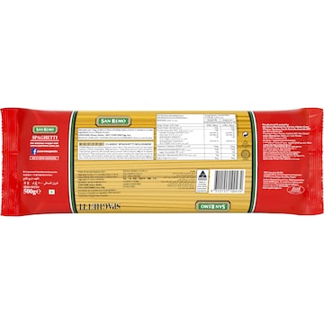 San Remo Spaghetti Pasta No 5 500g