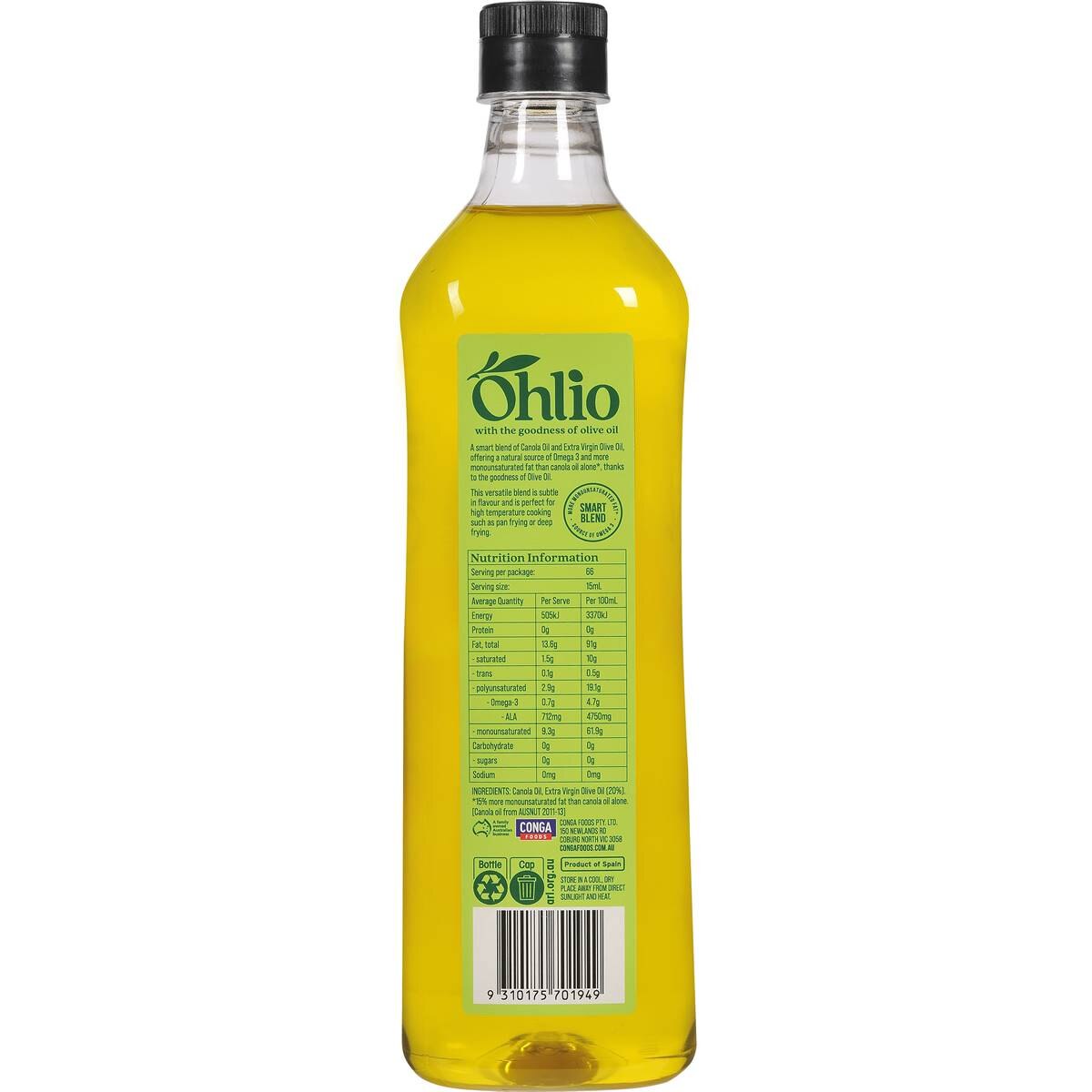 Ohlio Canola Oil & Moro Extra Virgin Olive Oil Blend 1L