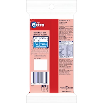 Extra Strawberry Sugar Free Chewing Gum 14 Pieces 3 pack