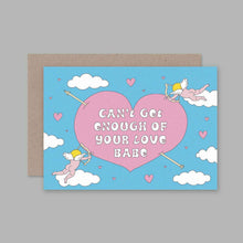 Can't Get Enough Greeting Card by AHD Paper Co Valentines Card Clearance
