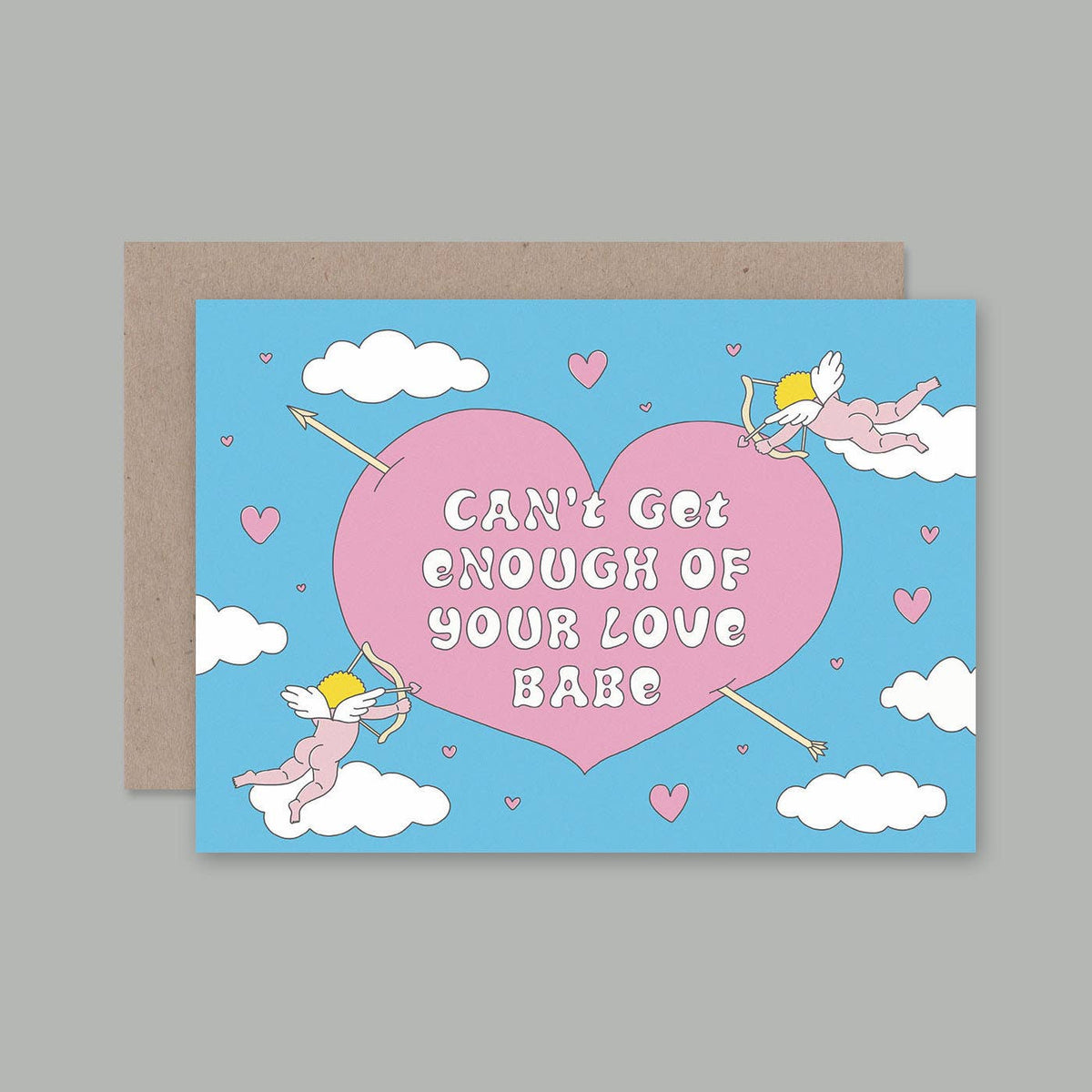 Can't Get Enough Greeting Card by AHD Paper Co Valentines Card Clearance