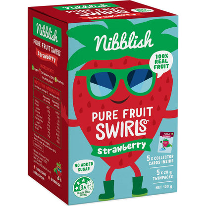 Nibblish Pure Fruit Swirls Strawberry 100g