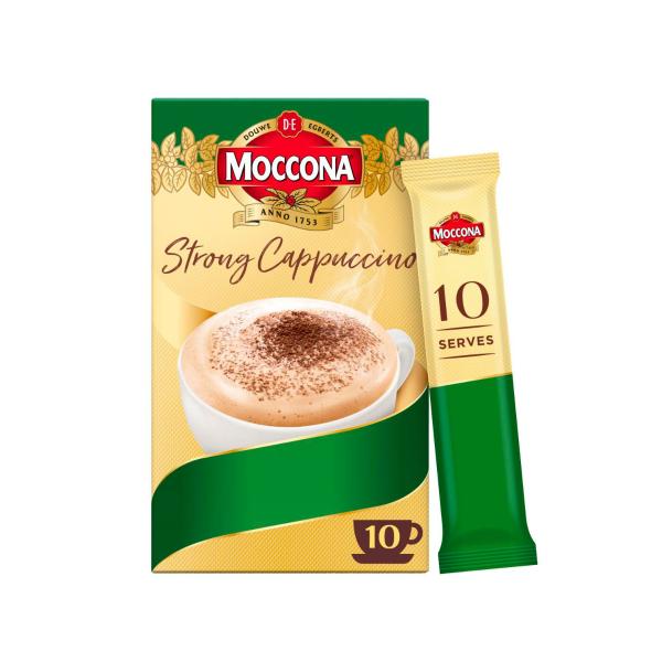 MOCCONA CAFE CLASSICS STRONG CAPPUCCINO SACHETS 10 PACK