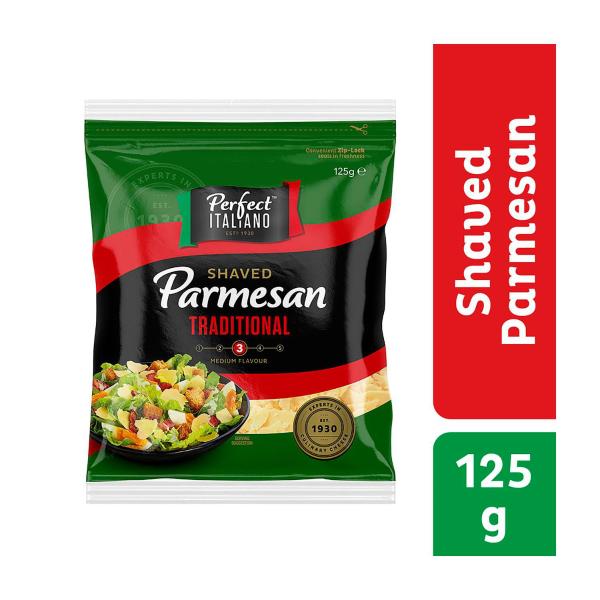 PERFECT ITALIANO CHEESE SHAVED PARMESAN 125G