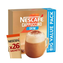 NESCAFE CAPPUCCINO SKIM COFFEE SACHETS 26 PACK