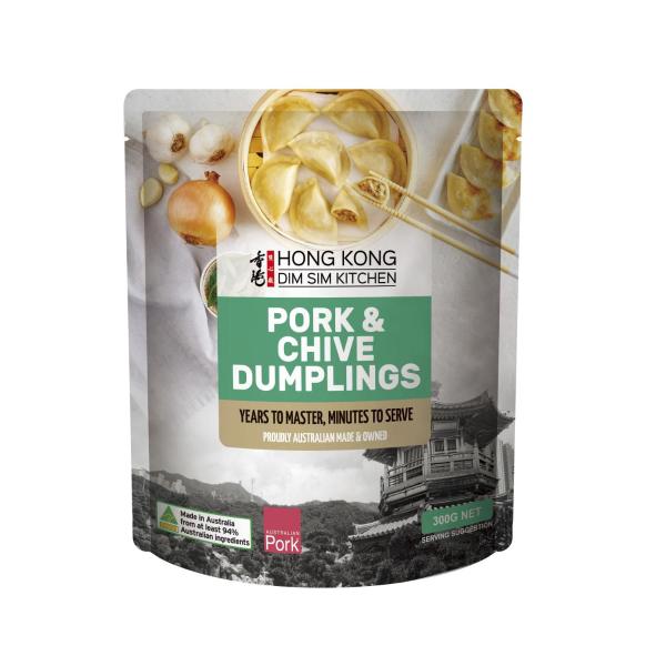 HONG KONG DIM SIM KITCHEN PORK & CHIVE DUMPLINGS 300G