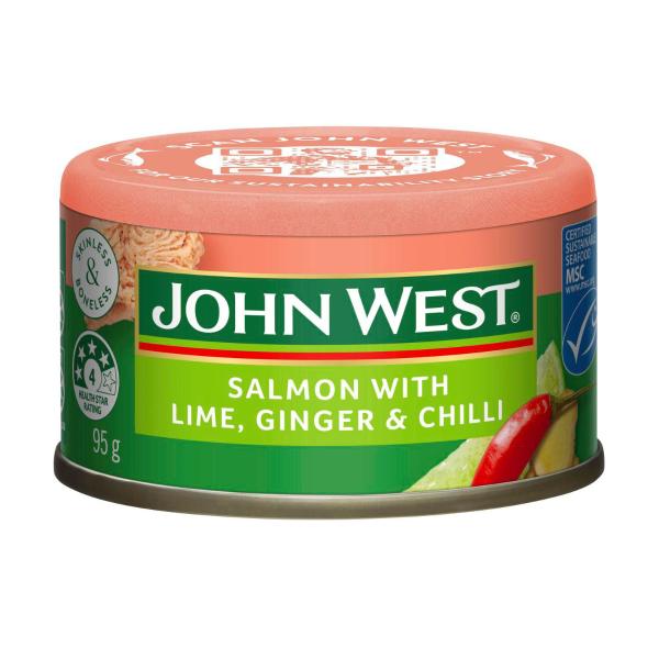 JOHN WEST SALMON LIME CHILLI & GINGER 95G