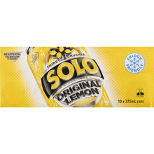 Solo Thirst Crusher Original Lemon Soft Drink Cans Multipack 375ml x 10 Pack