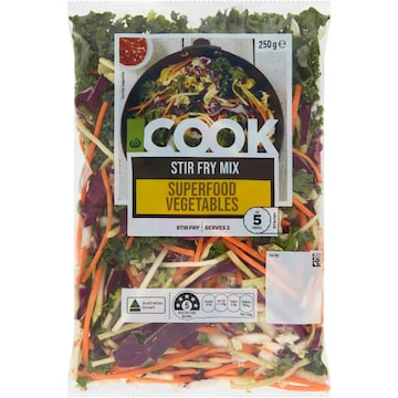 Woolworths COOK Stir Fry Mix Superfood Vegetables 250g