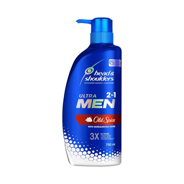HEAD AND SHOULDERS ULTRAMEN 2IN1 SHAMPOO AND CONDITIONER ANTI DANDRUFF OLD SPICE 750ML