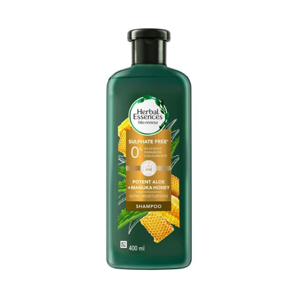 HERBAL ESSENCES SHAMPOO POTENT ALOE + MANUKA HONEY 400ML