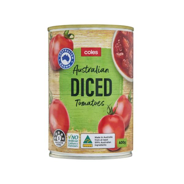 COLES TOMATOES AUS:DICED:.:400 GRAM
