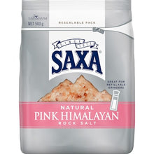 Saxa Refill Value Pack Natural Pink Himalayan Rock Salt 500g