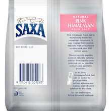 Saxa Refill Value Pack Natural Pink Himalayan Rock Salt 500g
