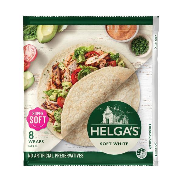 HELGA'S WHITE WRAPS 8PK