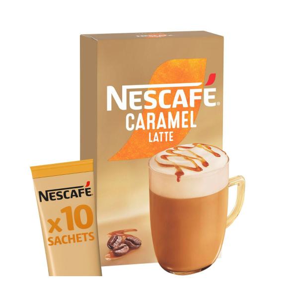 NESCAFE CARAMEL LATTE COFFEE SACHETS 10 PACK
