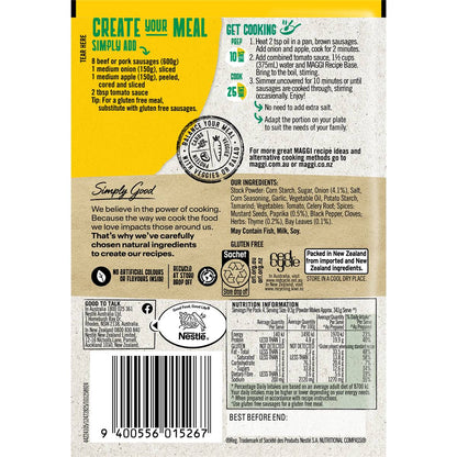 Maggi Dry Recipe Bases Devilled Sausages 37g