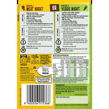 Maggi Dry Recipe Bases Your Meal Your Way Mexican Nachos 41g