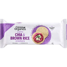 Ceres Organics Brown Rice Crackers Chia 115g