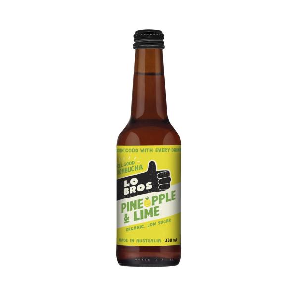 LO BROS KOMBUCHA PINEAPPLE LIME 330ML
