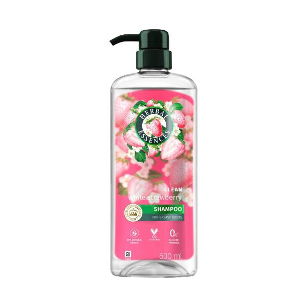 HERBAL ESSENCES SHAMPOO CLEAN WHITE STRAWBERRY & MINT HAIRCARE 600 ML