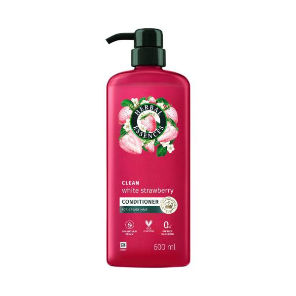 HERBAL ESSENCES CONDITIONER CLEAN WHITE STRAWBERRY & MINT HAIRCARE 600 ML
