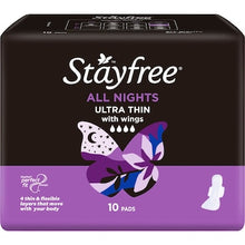 Stayfree Ultra Thin All Nights Pads With Wings 10 pack