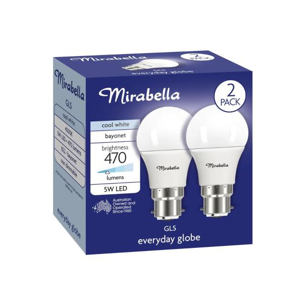 Led Gls BC 5W 470LUM 4000K Cool White