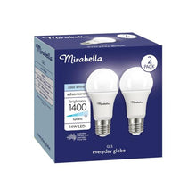 MIRABELLA LED 2PK GLS ES 14W 1400LUM 4000K COOL WHITE