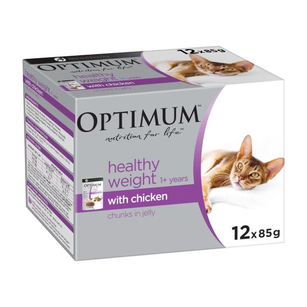 1 + Weight Control Wet Cat Food with Chicken Chunks In Jelly 12x85g Pouches