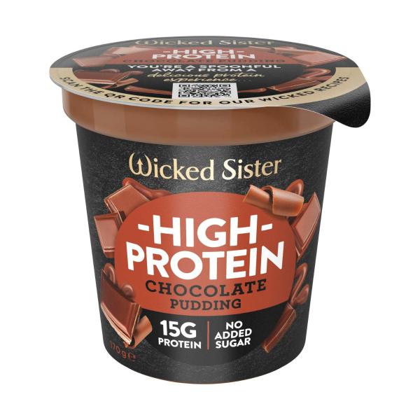 WICKED SISTER HIGH PROTEIN CHOCOLATE PUDDING 170G