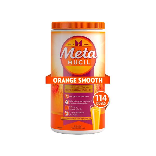 METAMUCIL POWDER 114 DOSE DAILY FIBRE SUPPLEMENT SMOOTH ORANGE 673G
