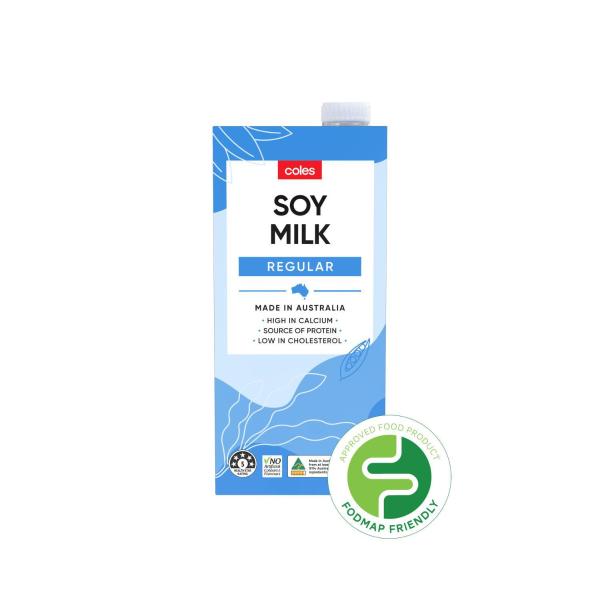 COLES REGULAR SOY MILK 1LITRE