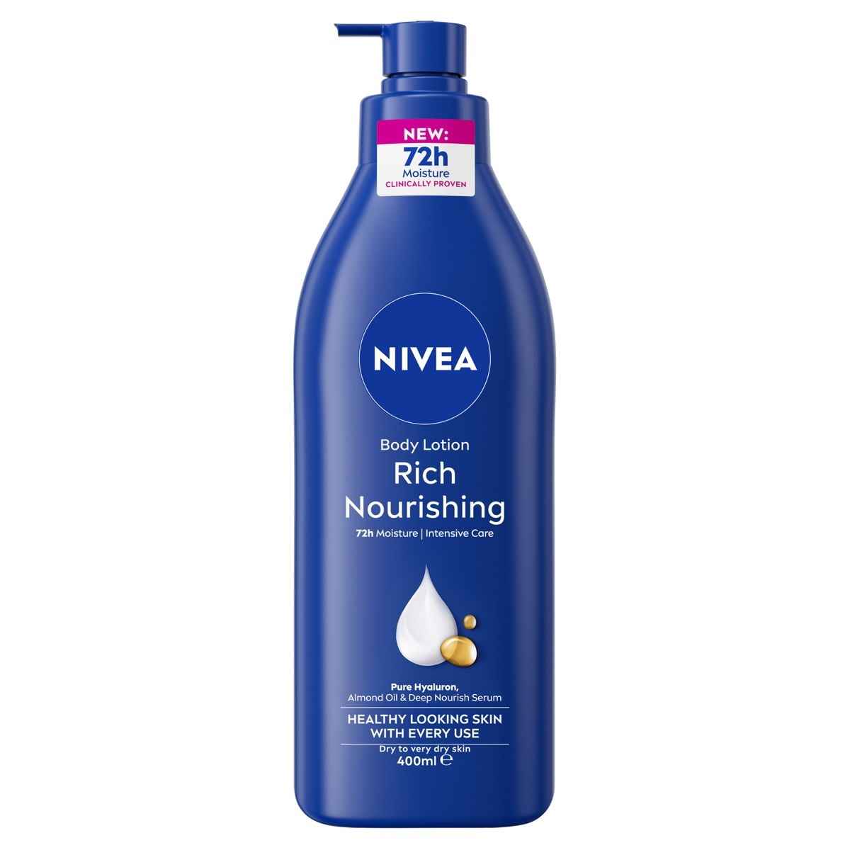 Nivea Rich Nourishing Body Lotion 400ml -  Almond Oil & Vitamin E