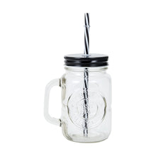 Badge Drink Jar and Straw