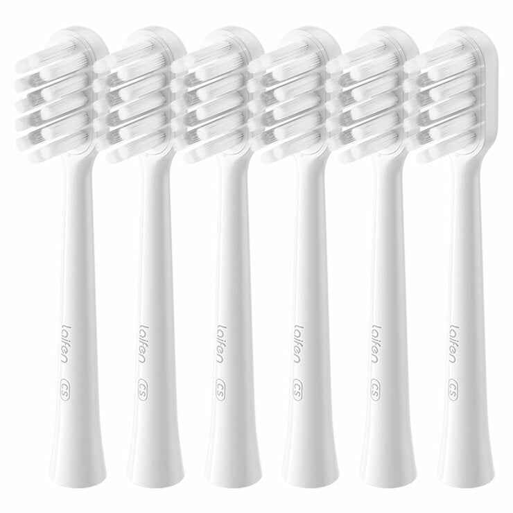 Laifen Gum Care Universal Brush Head 6 Pack White