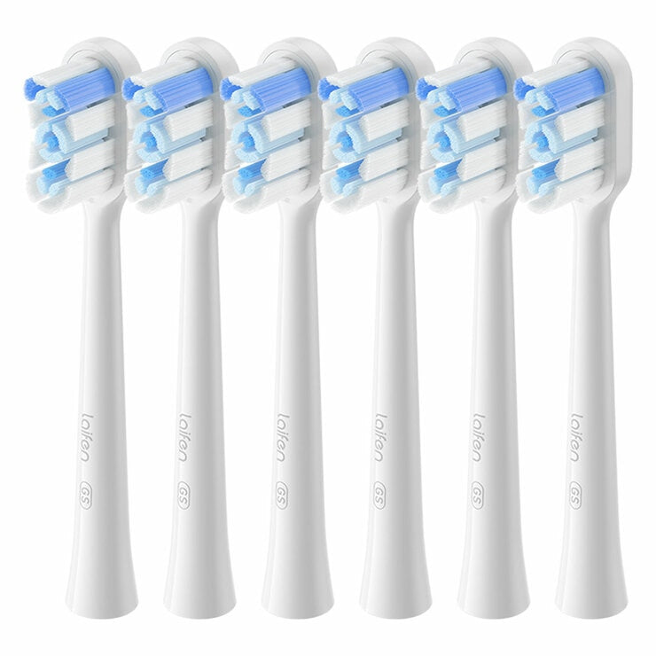 Laifen Super Clean Universal Brush Head 6 Pack Blue
