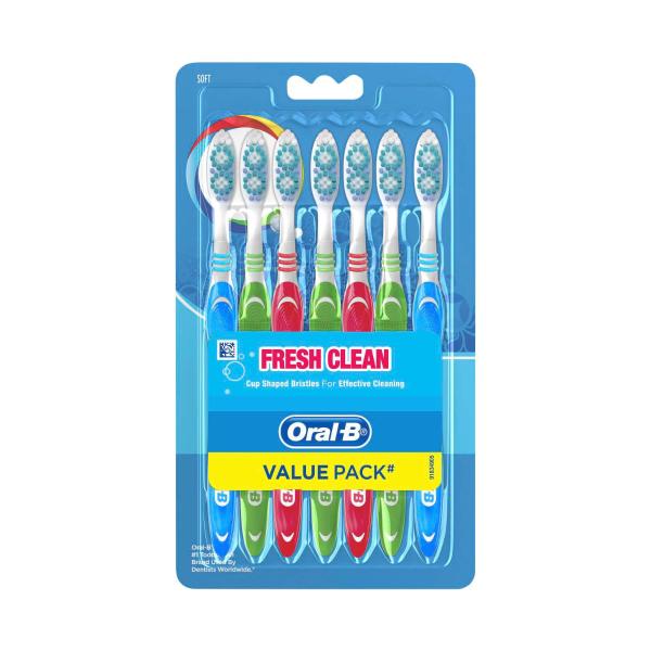 ORAL B ALL ROUNDER FRESH CLEAN SOFT TOOTHBRUSH 7 PACK