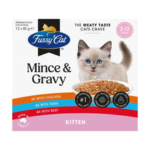FUSSY CAT GRAIN FREE TWICE AS TASTY KITTEN MINCE WET CAT FOOD 12X80G