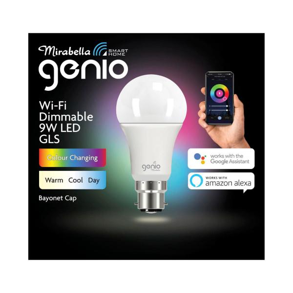 MIRABELLA GENIO GLS WIFI BC 9W 800LUM  2700K-6500K