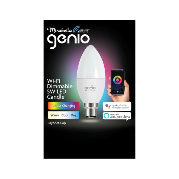 MIRABELLA GENIO CANDLE WIFI BC 5W 470LM  2700K-6500K