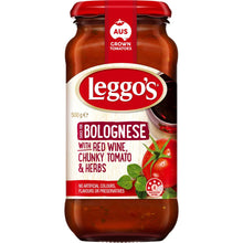 Leggo's Red Wine Bolognese With Chunky Tomato & Herbs Pasta Sauce 500g
