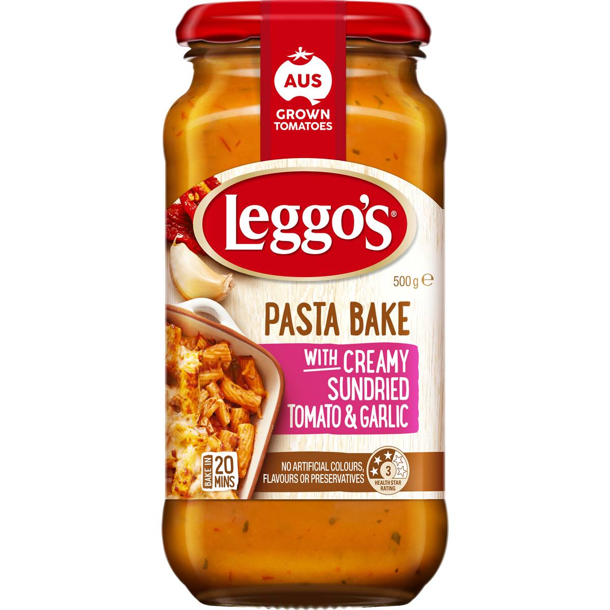 Leggo's Creamy Sundried Tomato & Garlic Pasta Bake Sauce 500g