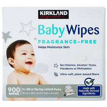 Kirkland Signature Fragrance Free Baby Wipes 9 x 100 Pack