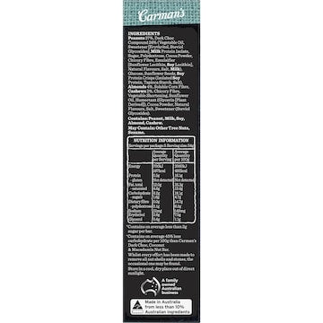 Carman's Low Sugar & Carb Nut Bar Dark Choc 170g