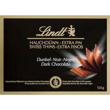 Lindt Swiss Thins Dark Chocolate Box 125g