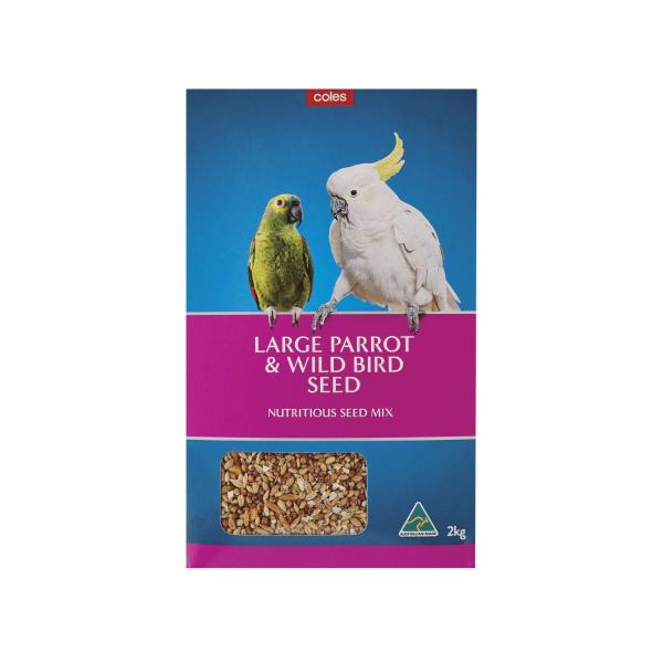 COLES BIRD SEED LARGE PARROT & WILDBIRD 2 KG