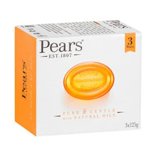 PEARS TRANSPARENT SOAP WITH NATURAL OILS 3X125G- 375G