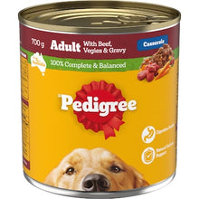 Pedigree Adult Wet Dog Food with Beef Vegies & Gravy Casserole Can 700g